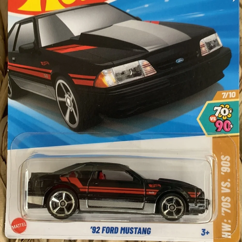 1992 Ford Mustang Hot Wheels 70s vs 90s HotWheels 1990s Black Muscle Car 2025 🆕